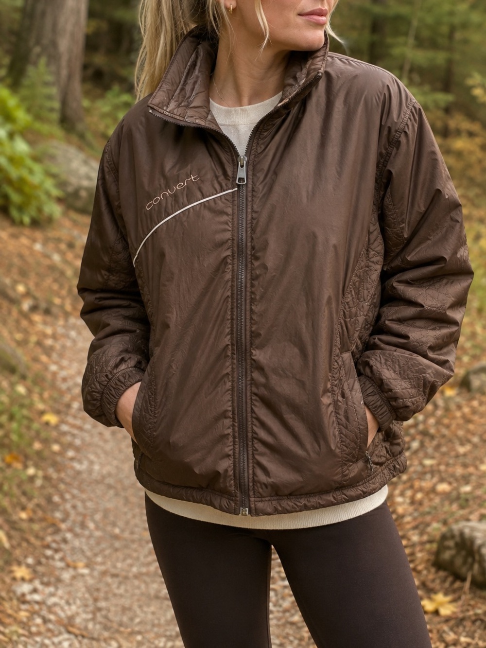 Columbia Convert Women’s Brown Insulated Full Zip Ski Snow Jacket Large